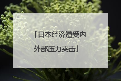 日本经济遭受内外部压力夹击