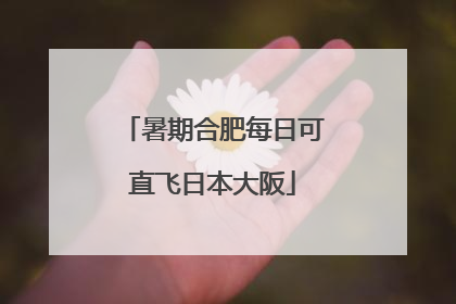 暑期合肥每日可直飞日本大阪
