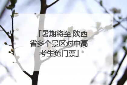 暑期将至 陕西省多个景区对中高考生免门票