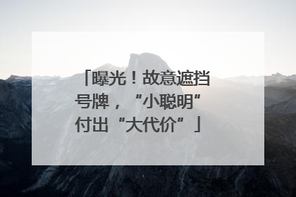 曝光！故意遮挡号牌，“小聪明”付出“大代价”