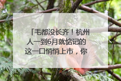 毛都没长齐！杭州人一到6月就惦记的这一口悄悄上市，你打算尝鲜吗？