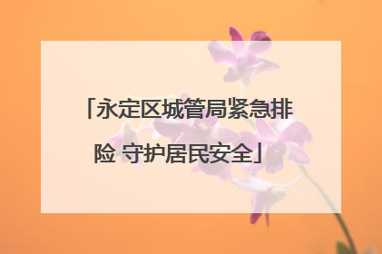 永定区城管局紧急排险 守护居民安全
