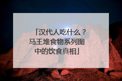汉代人吃什么？马王堆食物系列图中的饮食真相