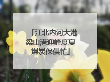 江北内河大港梁山港迎峰度夏煤炭保供忙