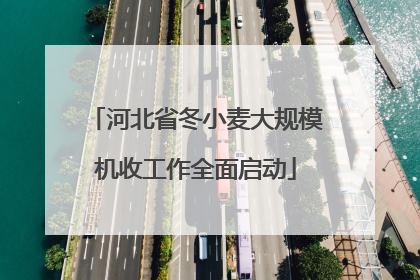 河北省冬小麦大规模机收工作全面启动