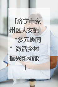 济宁市兖州区大安镇“多元协同”激活乡村振兴新动能