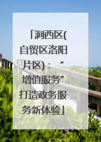 涧西区(自贸区洛阳片区)：“增值服务”打造政务服务新体验