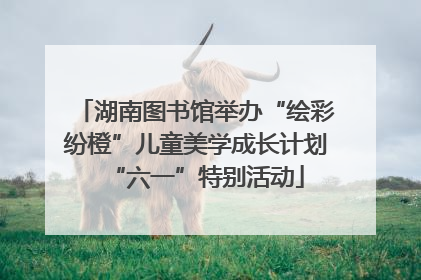 湖南图书馆举办“绘彩纷橙”儿童美学成长计划“六一”特别活动