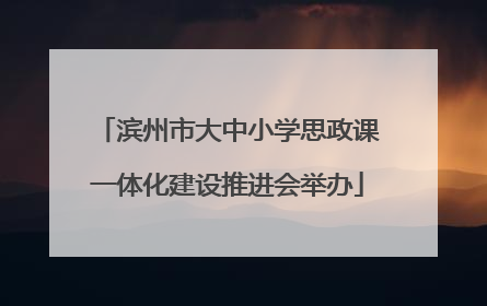 滨州市大中小学思政课一体化建设推进会举办