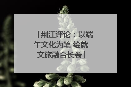 荆江评论：以端午文化为笔 绘就文旅融合长卷