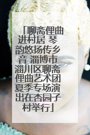 聊斋俚曲进村居 琴韵悠扬传乡音 淄博市淄川区聊斋俚曲艺术团夏季专场演出在杏园子村举行