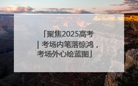 聚焦2025高考｜考场内笔落惊鸿，考场外心绘蓝图