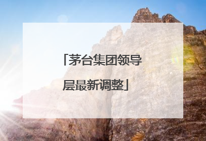 茅台集团领导层最新调整
