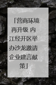 营商环境再升级 内江经开区举办沙龙邀请企业建言献策