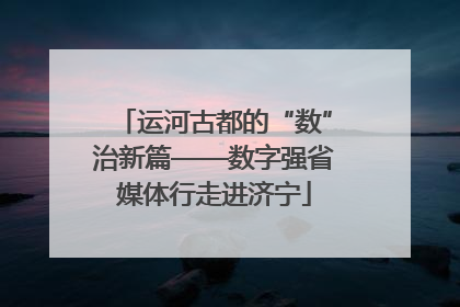 运河古都的“数”治新篇——数字强省媒体行走进济宁