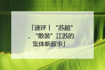 速评丨“苏超”，“散装”江苏的集体新叙事