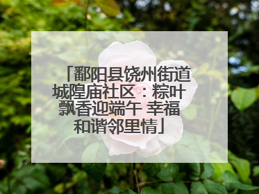 鄱阳县饶州街道城隍庙社区：粽叶飘香迎端午 幸福和谐邻里情