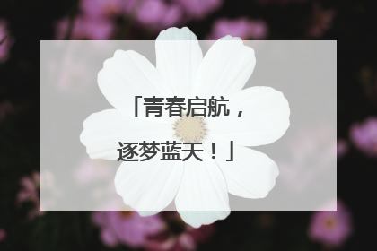 青春启航，逐梦蓝天！