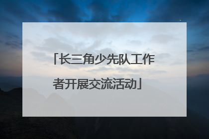 长三角少先队工作者开展交流活动