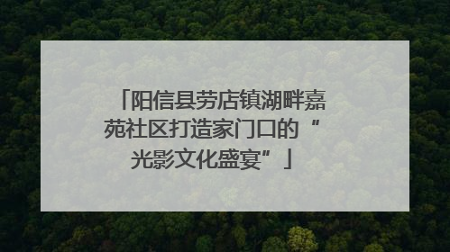 阳信县劳店镇湖畔嘉苑社区打造家门口的“光影文化盛宴”