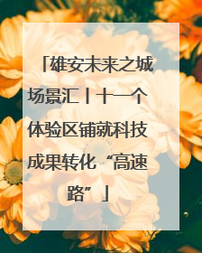 雄安未来之城场景汇丨十一个体验区铺就科技成果转化“高速路”