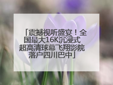 震撼视听盛宴！全国最大16K沉浸式超高清球幕飞翔影院落户四川巴中
