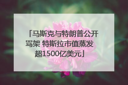 马斯克与特朗普公开骂架 特斯拉市值蒸发超1500亿美元