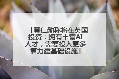 黄仁勋称将在英国投资：拥有丰富AI人才，需要投入更多算力建基础设施