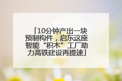 10分钟产出一块预制构件，启东这座智能“积木”工厂助力高铁建设再提速