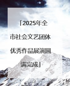 2025年全市社会文艺团体优秀作品展演圆满完成