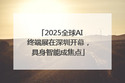 2025全球AI终端展在深圳开幕，具身智能成焦点