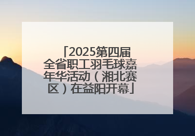 2025第四届全省职工羽毛球嘉年华活动（湘北赛区）在益阳开幕