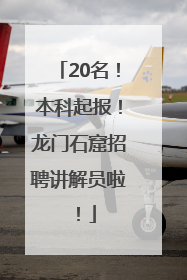 20名！本科起报！龙门石窟招聘讲解员啦！