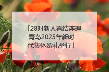 28对新人喜结连理 青岛2025年新时代集体婚礼举行