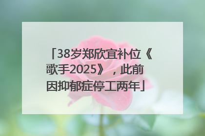 38岁郑欣宜补位《歌手2025》，此前因抑郁症停工两年