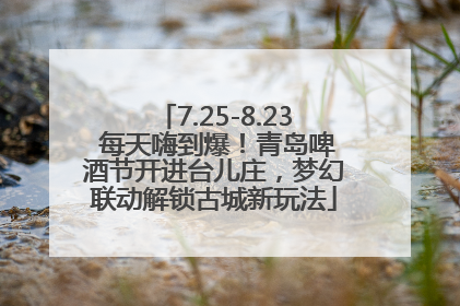 7.25-8.23 每天嗨到爆！青岛啤酒节开进台儿庄，梦幻联动解锁古城新玩法