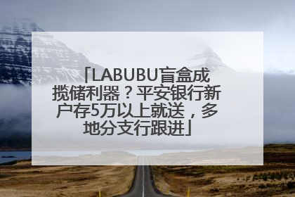 LABUBU盲盒成揽储利器？平安银行新户存5万以上就送，多地分支行跟进